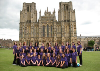 Choir in front of Wells Cathedral