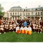 USC Trojan Marching Band with Laura Bush in Austria