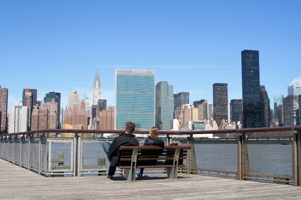 Midtown Manhattan skyline on a Clear Blue Day