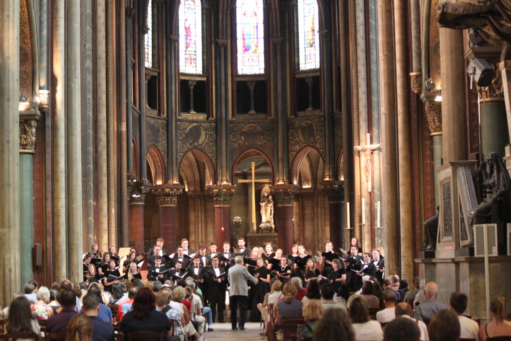 Oklahoma Oklahoma State University Concert Chorale performance at St-Germain-des-Prés in Paris, France (2013)
