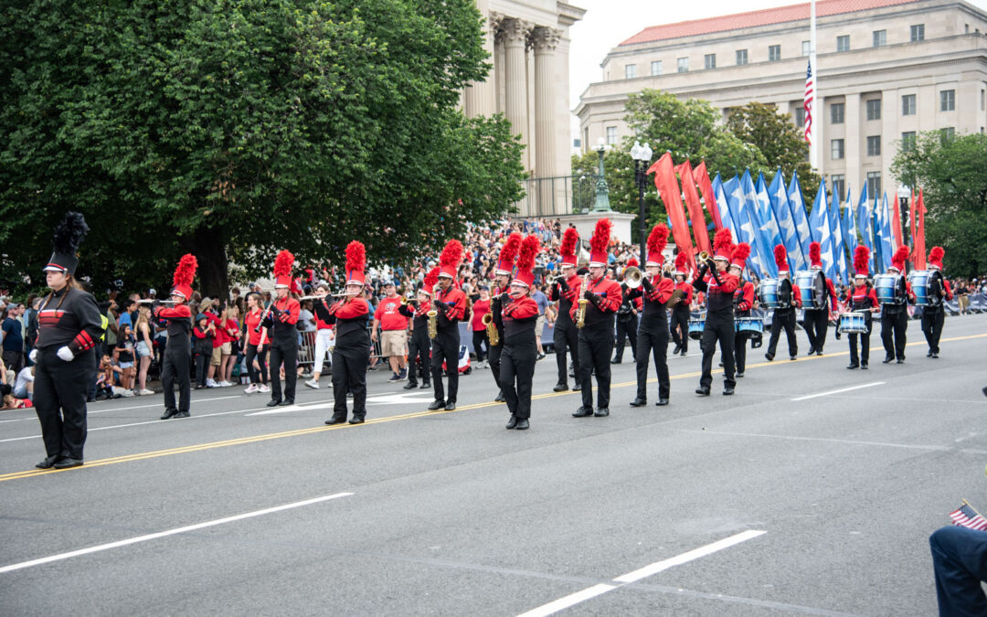 Liberty Christian Academy Marching Bulldogs at the national Memorial Day parade “A Fitting End to the School Year”