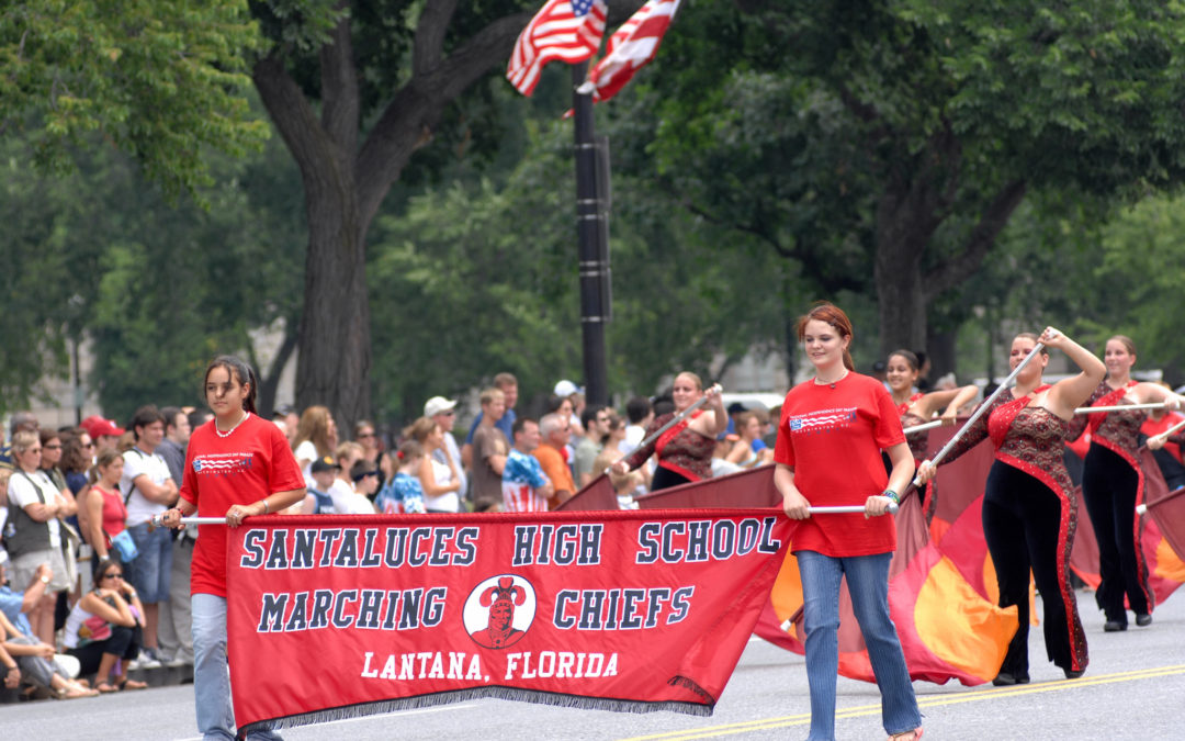 Santaluces High School Band Marches Down Constitution Avenue in the National Independence Day Parade