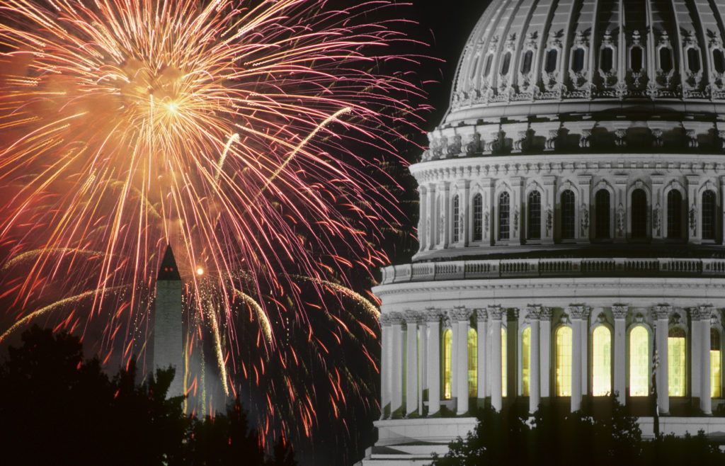 Washington, DC July 4 Fireworks at the Capitol Building